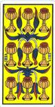 Nueve de copas del tarot