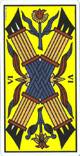 Seis di bastoni del tarot