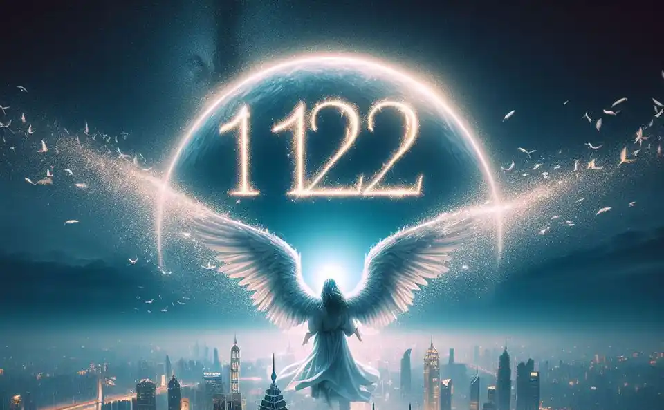 Numero Angelico 1122 in un ambiente celestiale